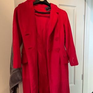 Vintage custom made Vinod’s red cashmere coat